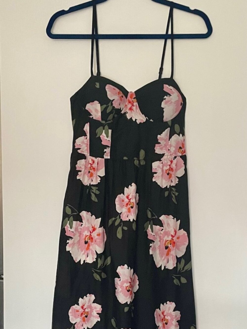 Band of Gypsies Spaghetti Strap Floral Maxi Dress with Bra Top size small